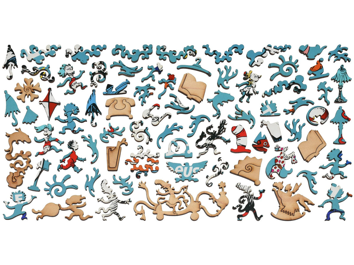 The whimsy pieces that can be found in the puzzle, The Cat in the Hat.