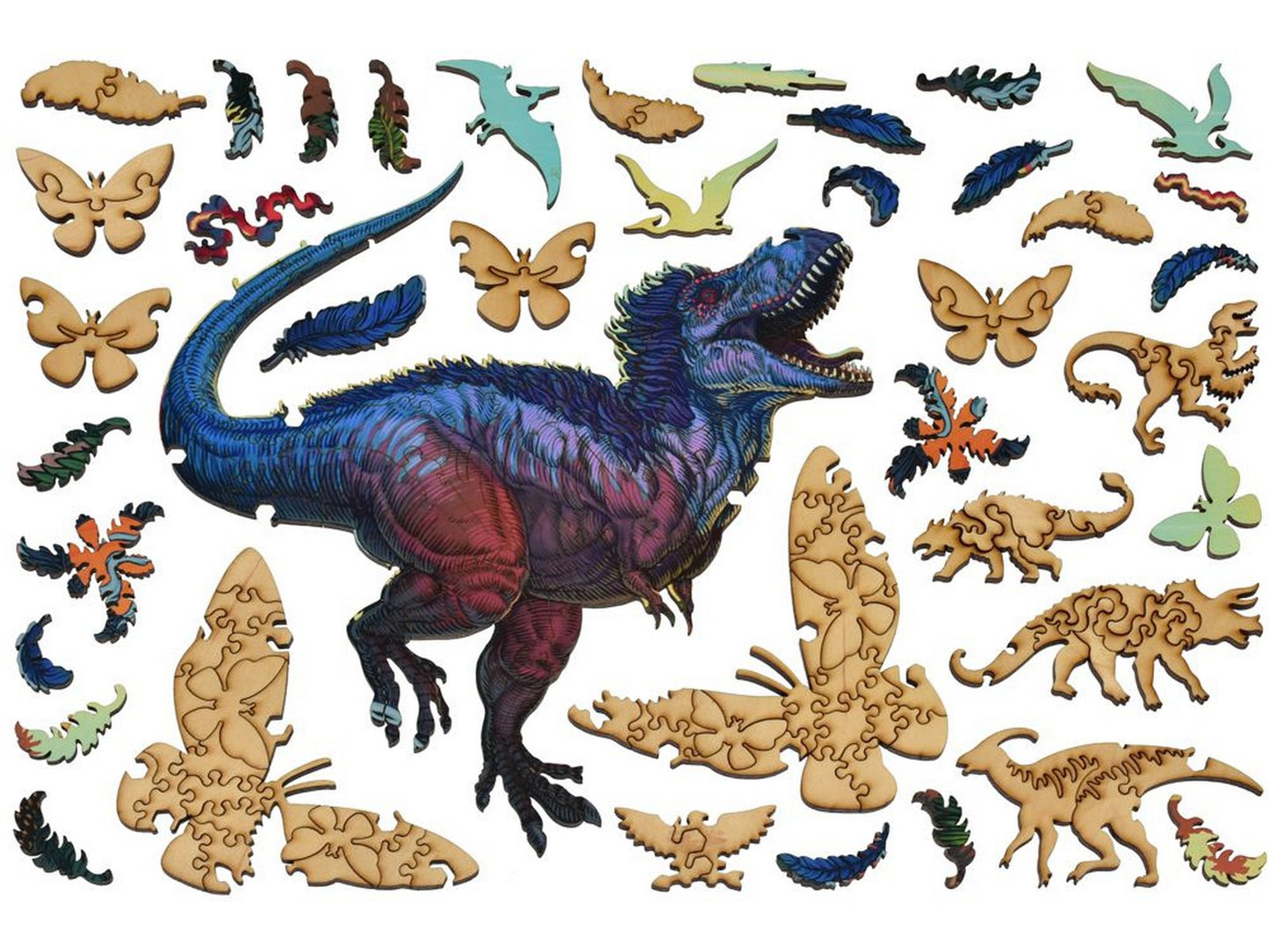 The whimsies that can be found in the puzzle, Chasing Butterflies 66 Mya.