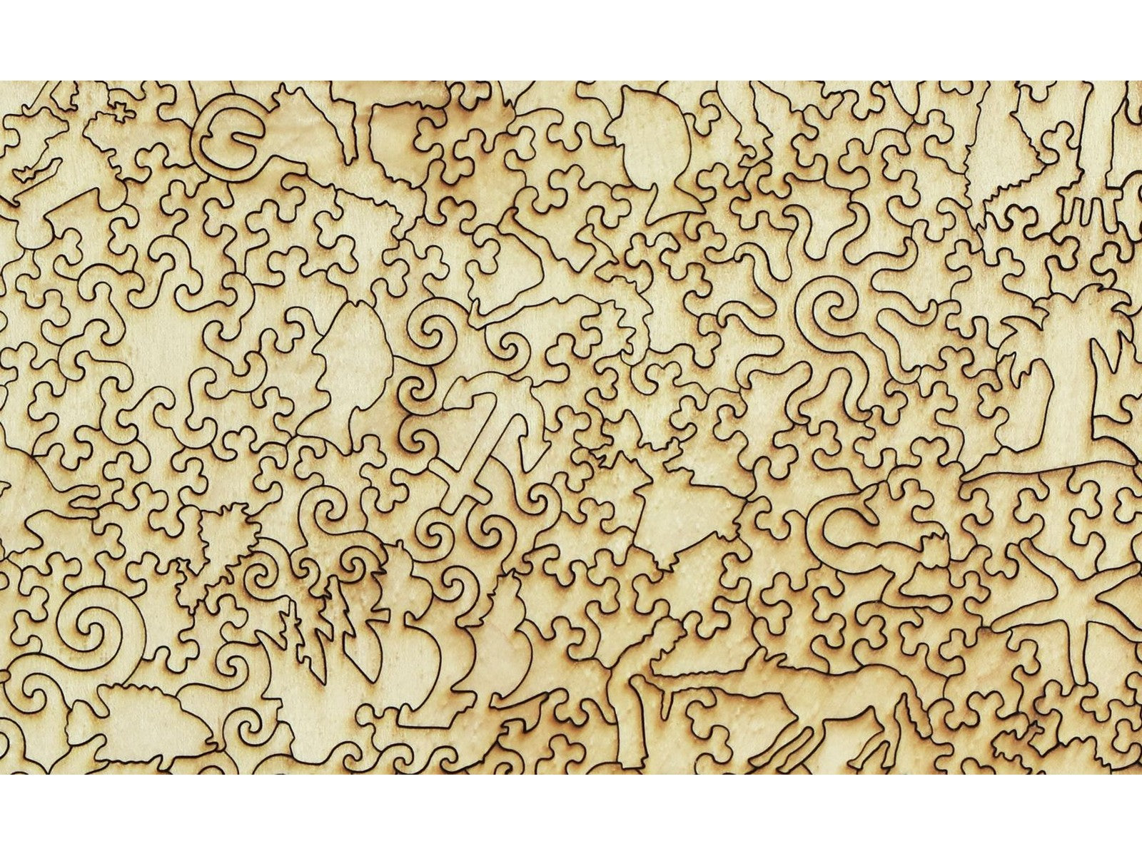 A closeup of the back of the puzzle, Children Playing on the Beach.