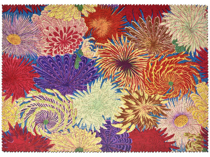 The front of the puzzle, Chiyogami Chrysanthemums.