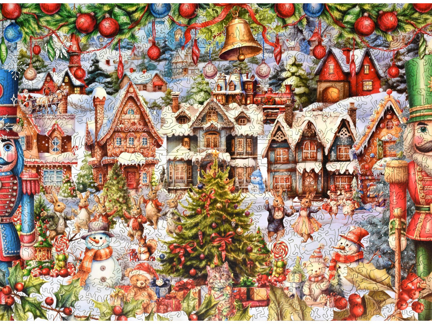 The front of the puzzle, Christmas Village.