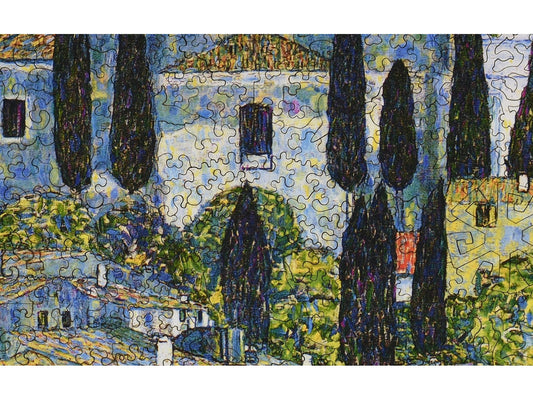 A closeup of the front of the puzzle, Church in Cassone.