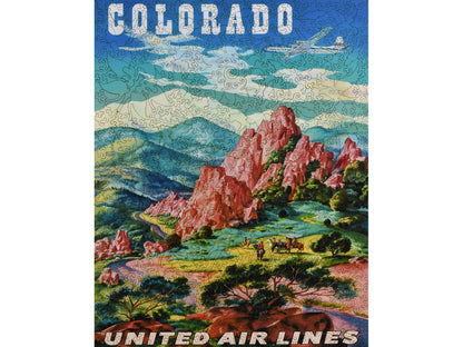 The front of the puzzle, Colorado United Airlines.