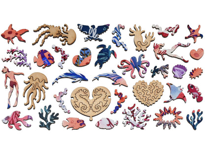 The whimsy pieces that can be found in the puzzle, Courtship.
