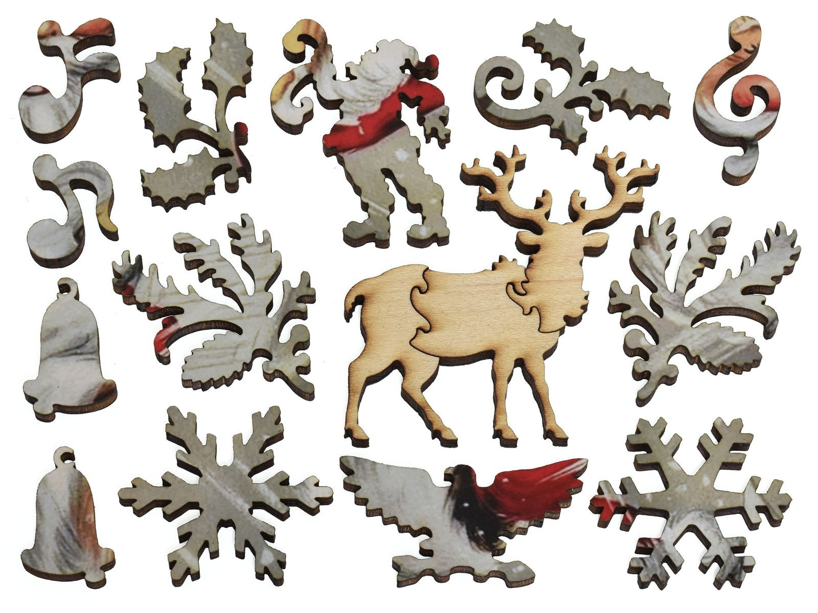 The whimsies that can be found in the puzzle, Deerful Santa.