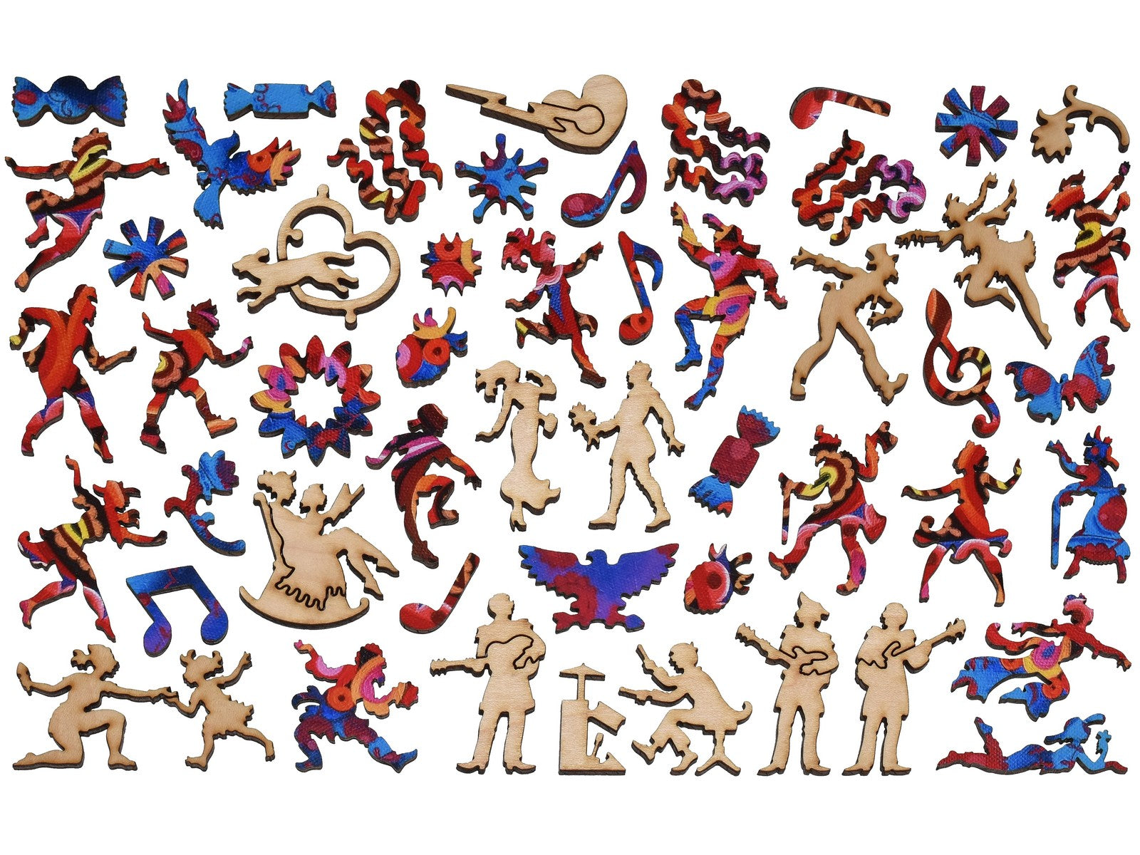 The whimsy pieces that can be found in the puzzle, Electric Heart.