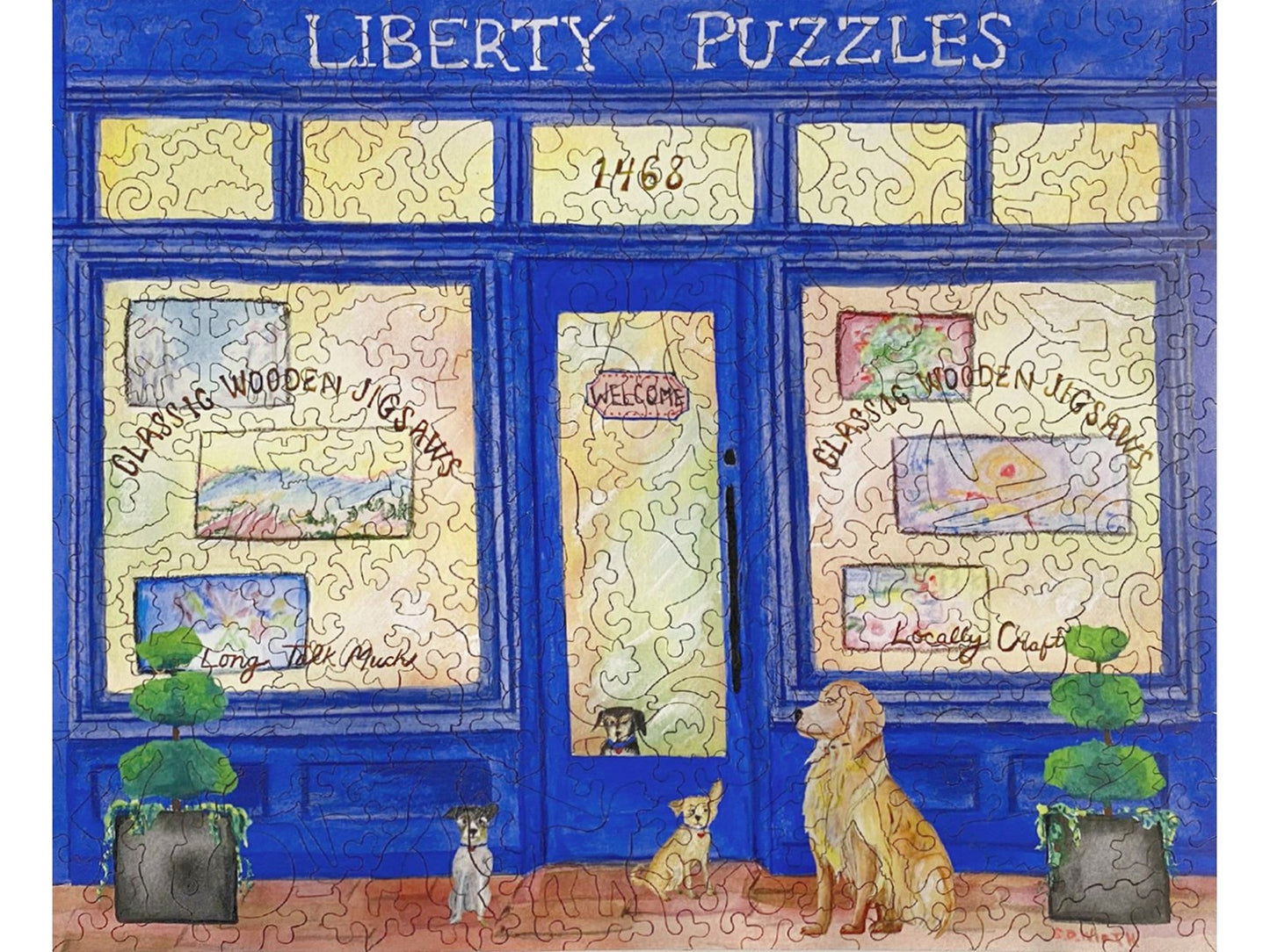 The front of puzzle, Everyone's Welcome at Liberty Puzzles on Pearl.