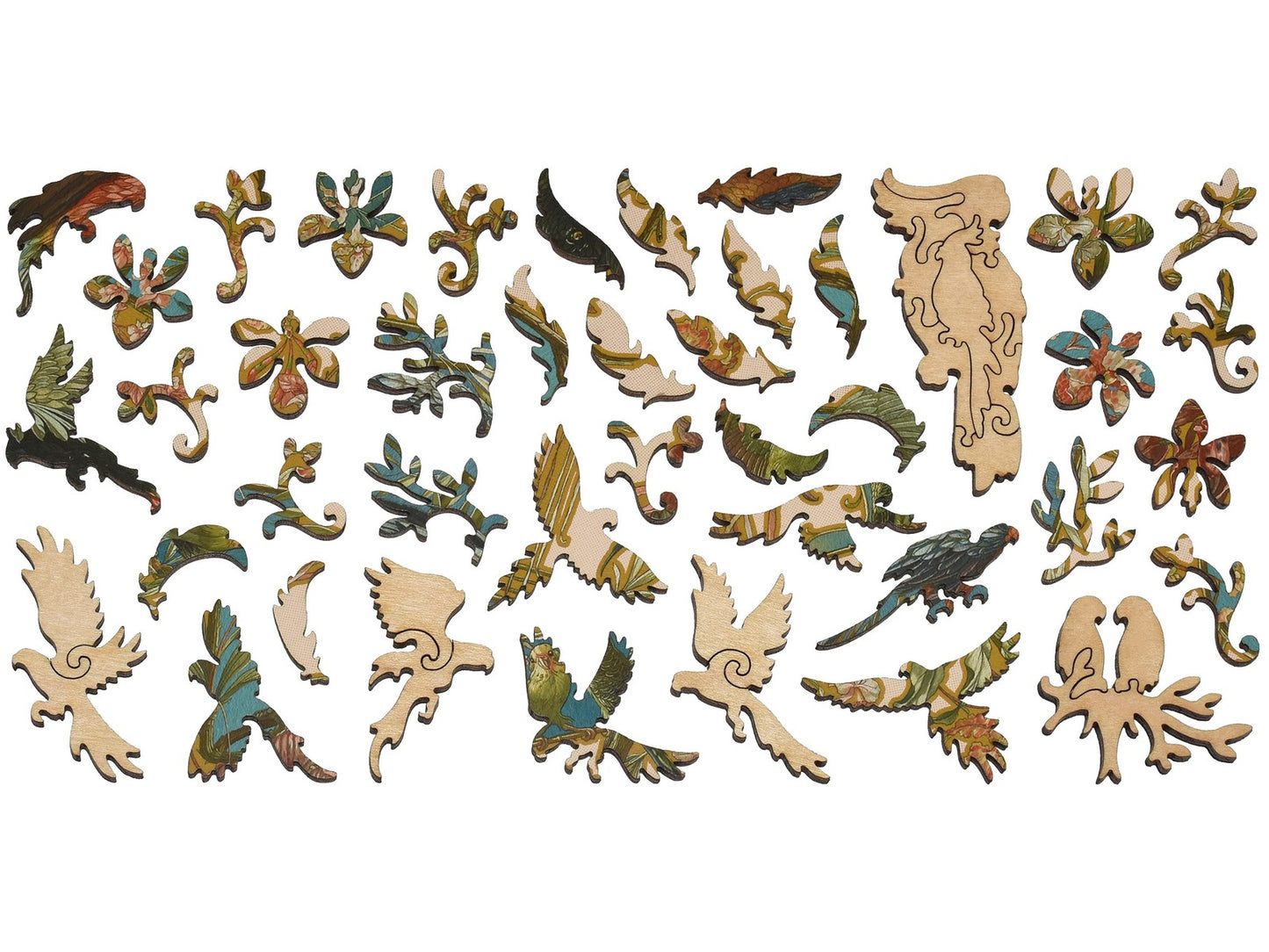 The whimsy pieces that can be found in the puzzle, Flourish.