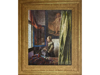 The front of the puzzle, Girl Reading a Letter by an Open Window.