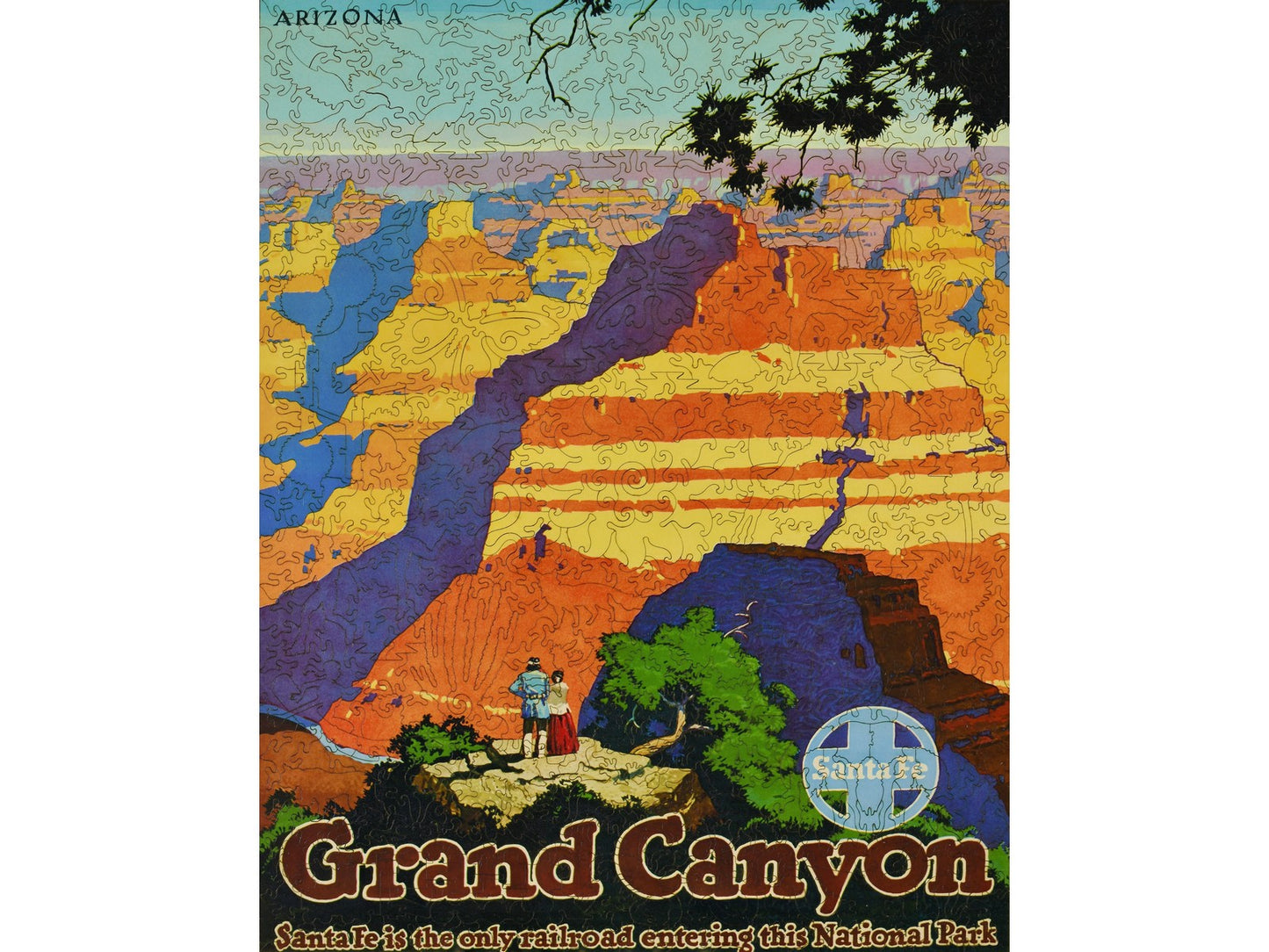 The front of the puzzle, Grand Canyon Santa Fe Railroad.