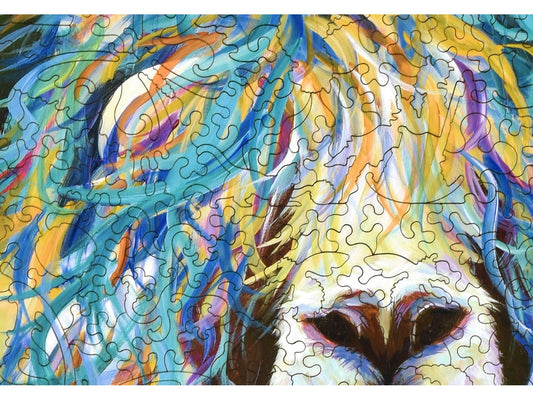 A closeup of the front of the puzzle, Hello Dolly.