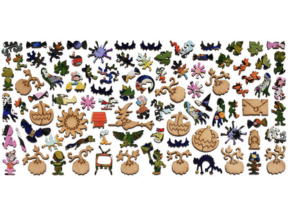 The whimsy pieces that can be found in the puzzle, It's the Great Pumpkin, Charlie Brown.