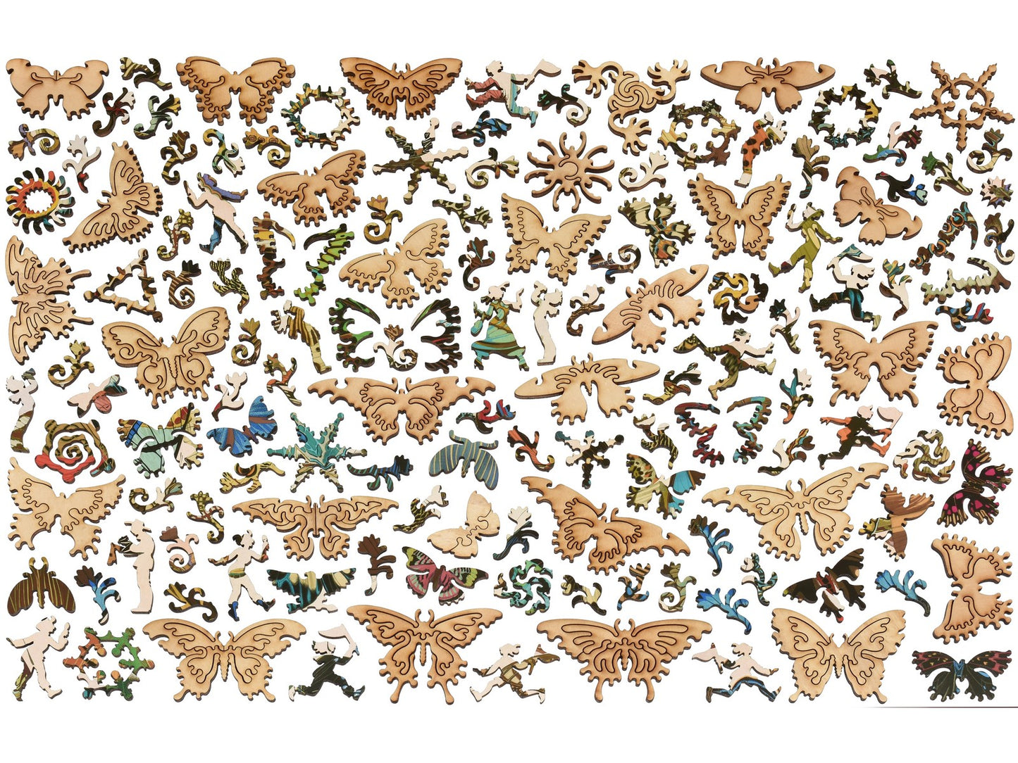 The whimsy pieces that can be found in the puzzle, Kaleidoscope.