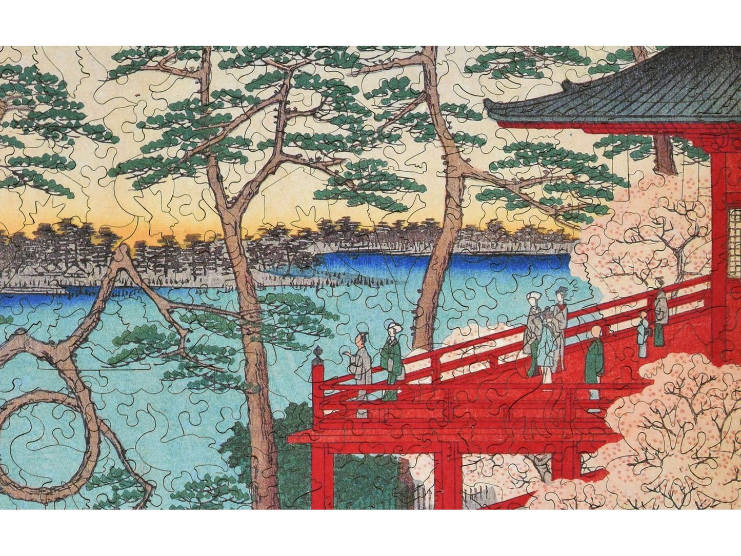 A closeup of the front of the puzzle, Kiyomizu Hall.