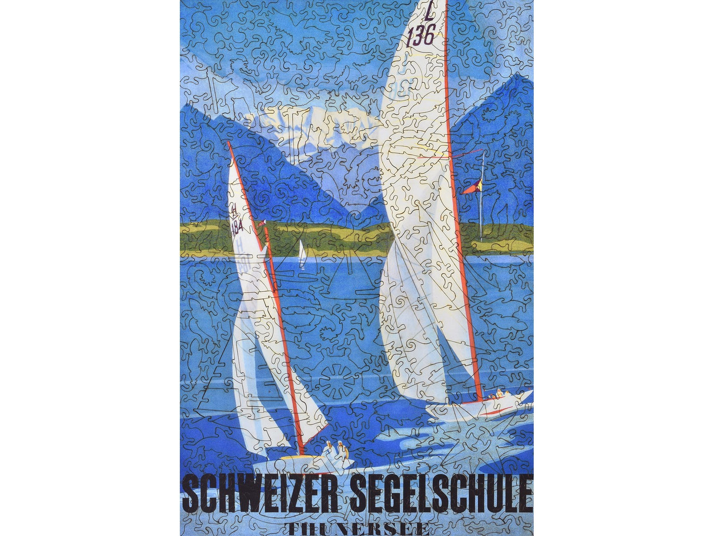 The front of the puzzle, Lake Thun Sailing School.