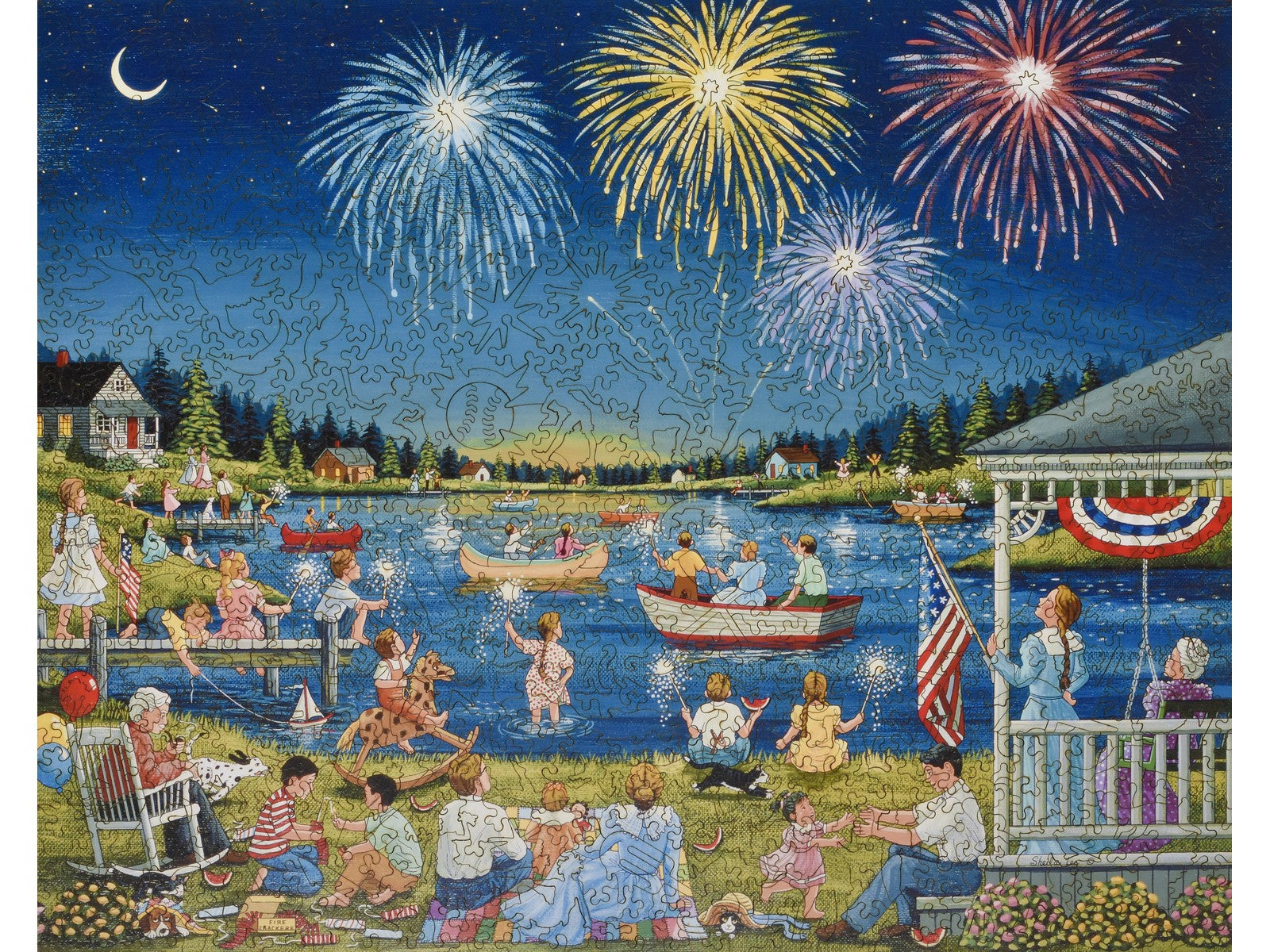 Liberty Puzzles Shiela Lee Lakeside On The Fourth