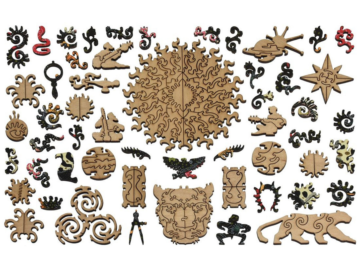 The whimsy pieces that can be found in the puzzle, Leopard.