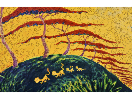 A closeup of the front of the puzzle, Lion Stroll.