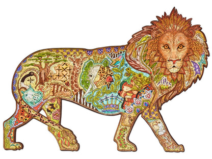 The front of the puzzle, Lion.