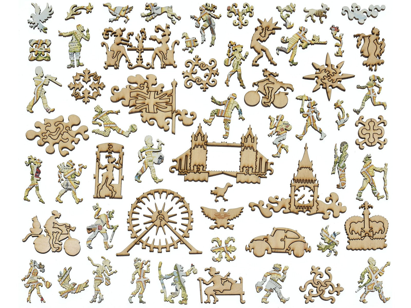 The whimsies that can be found in the puzzle, London Xplorer Map.