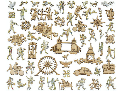 The whimsies that can be found in the puzzle, London Xplorer Map.