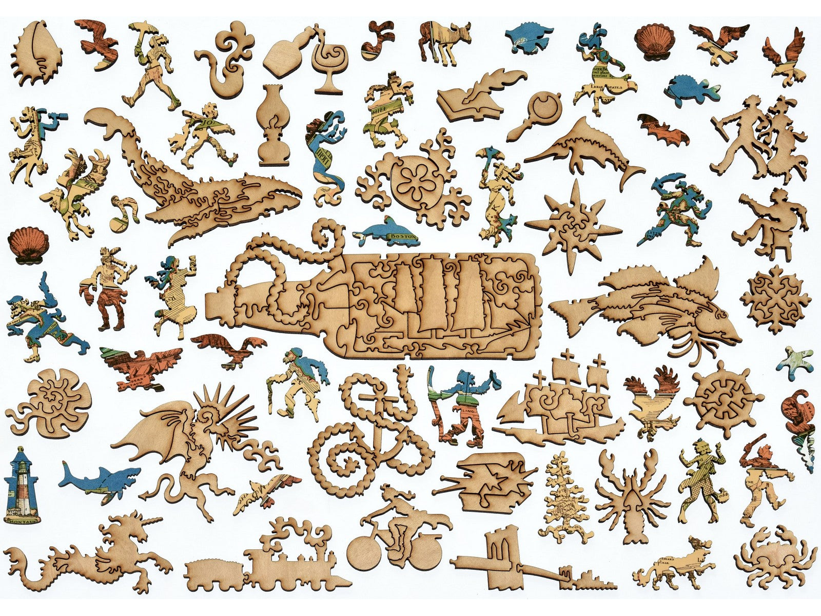 The whimsies that can be found in the puzzle, Map of Long Island.