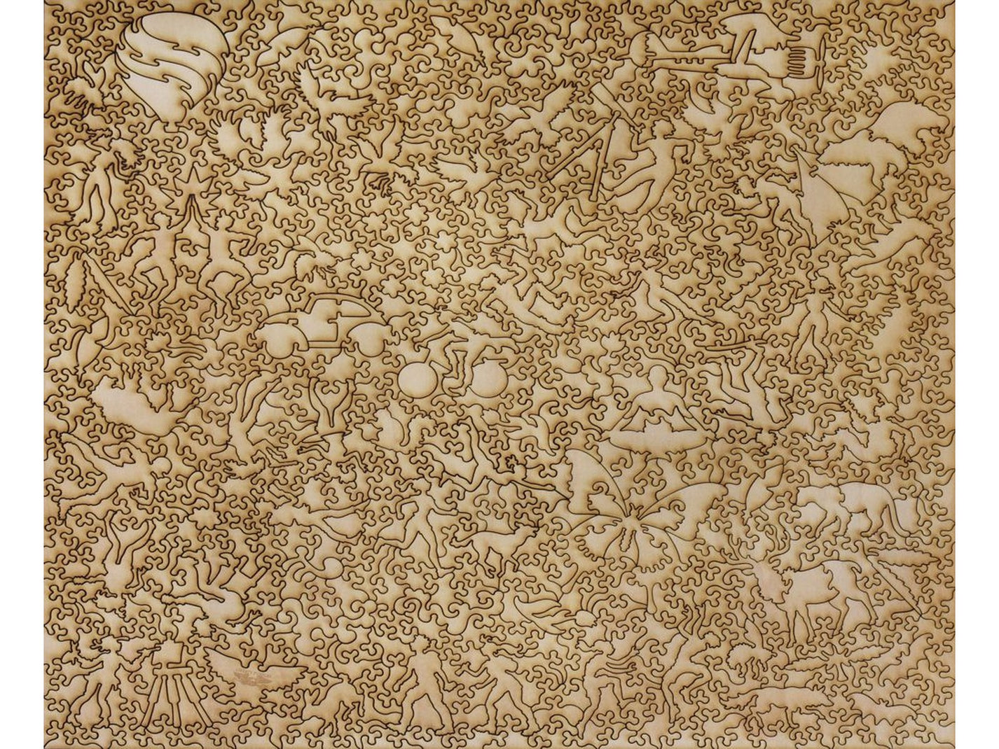 Map of "Old Town" Boulder, Colorado Wooden Jigsaw Puzzle Liberty Puzzles