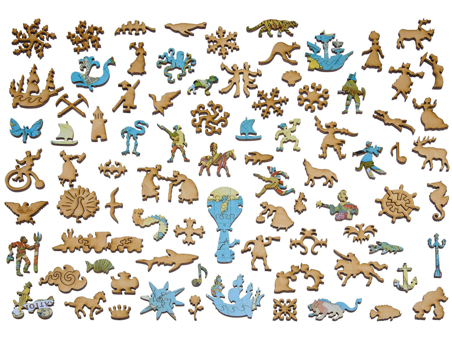 The whimsy pieces that can be found in the puzzle, Map of the British Empire.