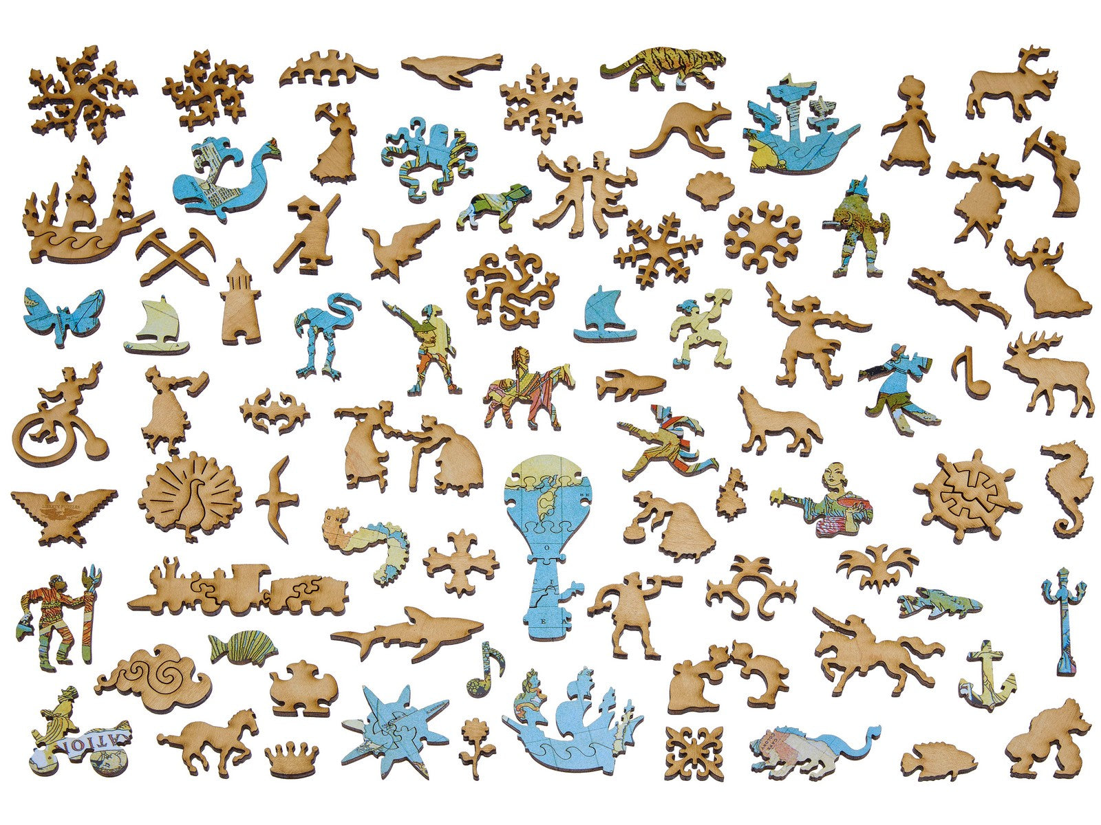 The whimsy pieces that can be found in the puzzle, Map of the British Empire.