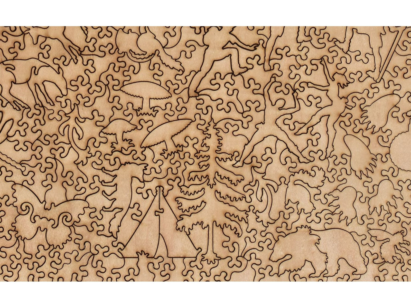 A closeup of the back of the puzzle, Marshall Mesa, showing the detail in the pieces.