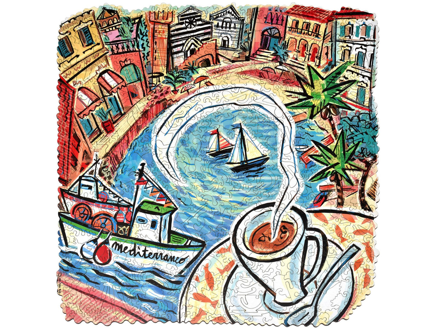 The front of the puzzle, Mediterranean Sea.