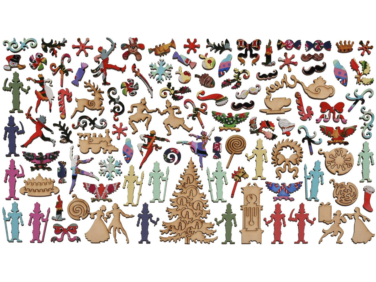 The whimsy pieces that can be found in the puzzle, Nutcrackers.