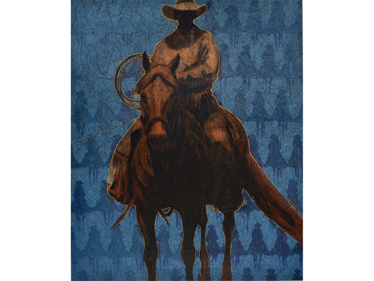 The front of the puzzle, Ought Six, which shows a cowboy on a horse.