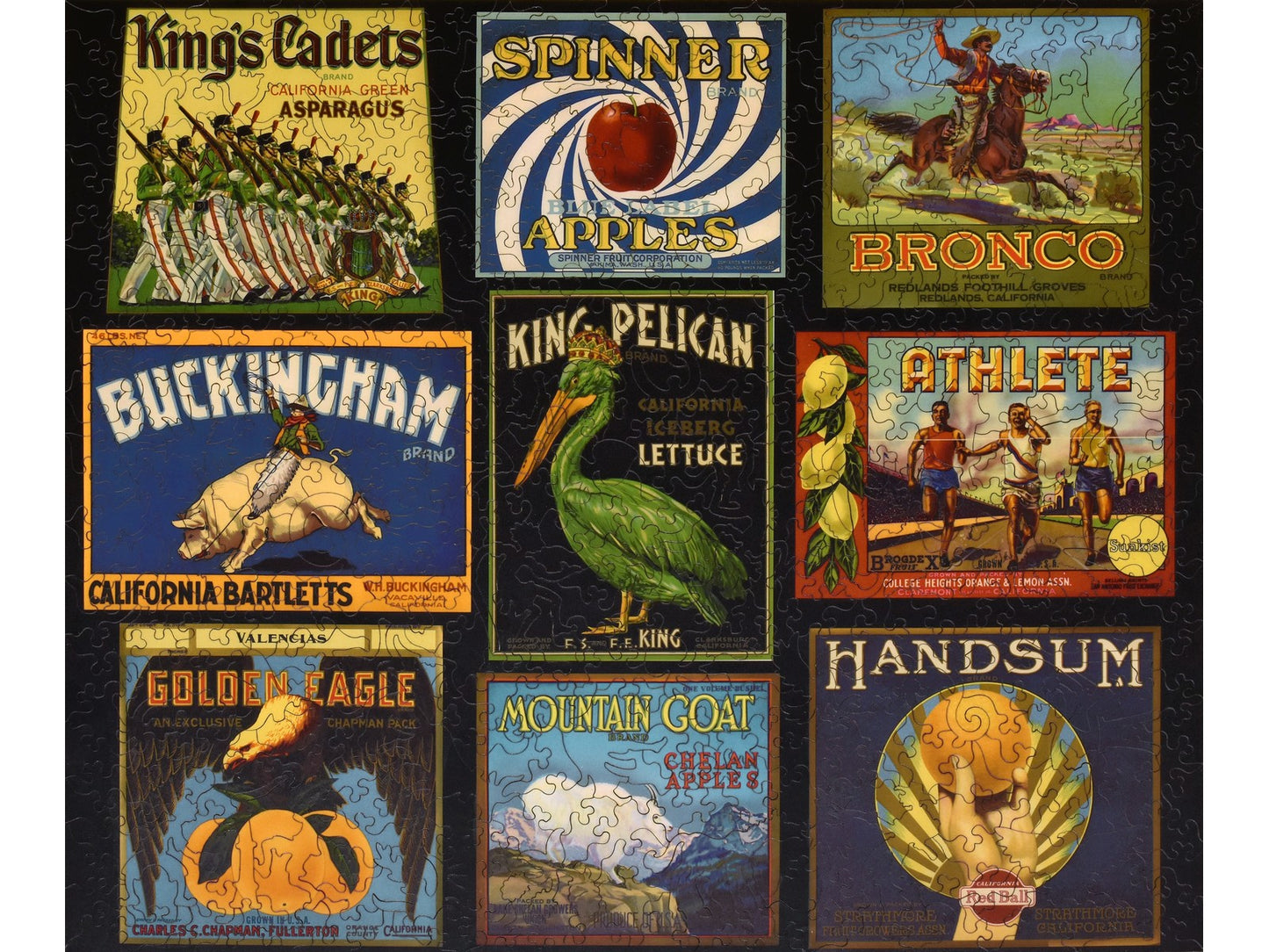 The front of the puzzle, Packing House Labels.