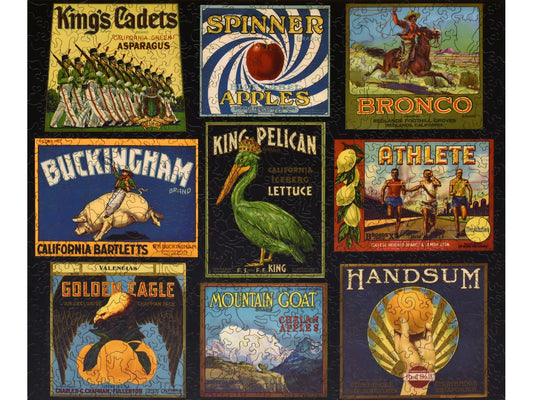 The front of the puzzle, Packing House Labels.
