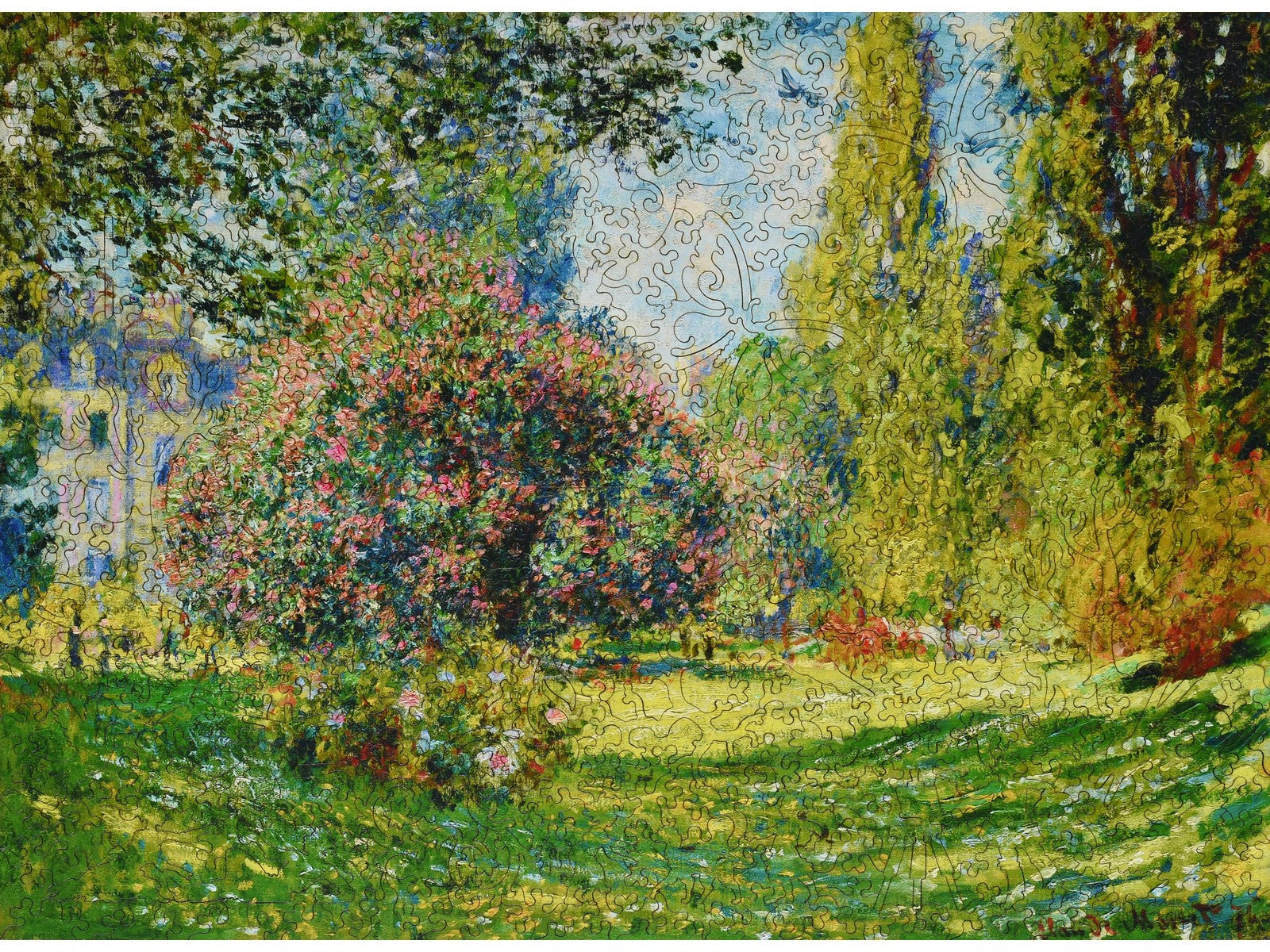 The front of the puzzle, Landscape: The Parc Monceau.