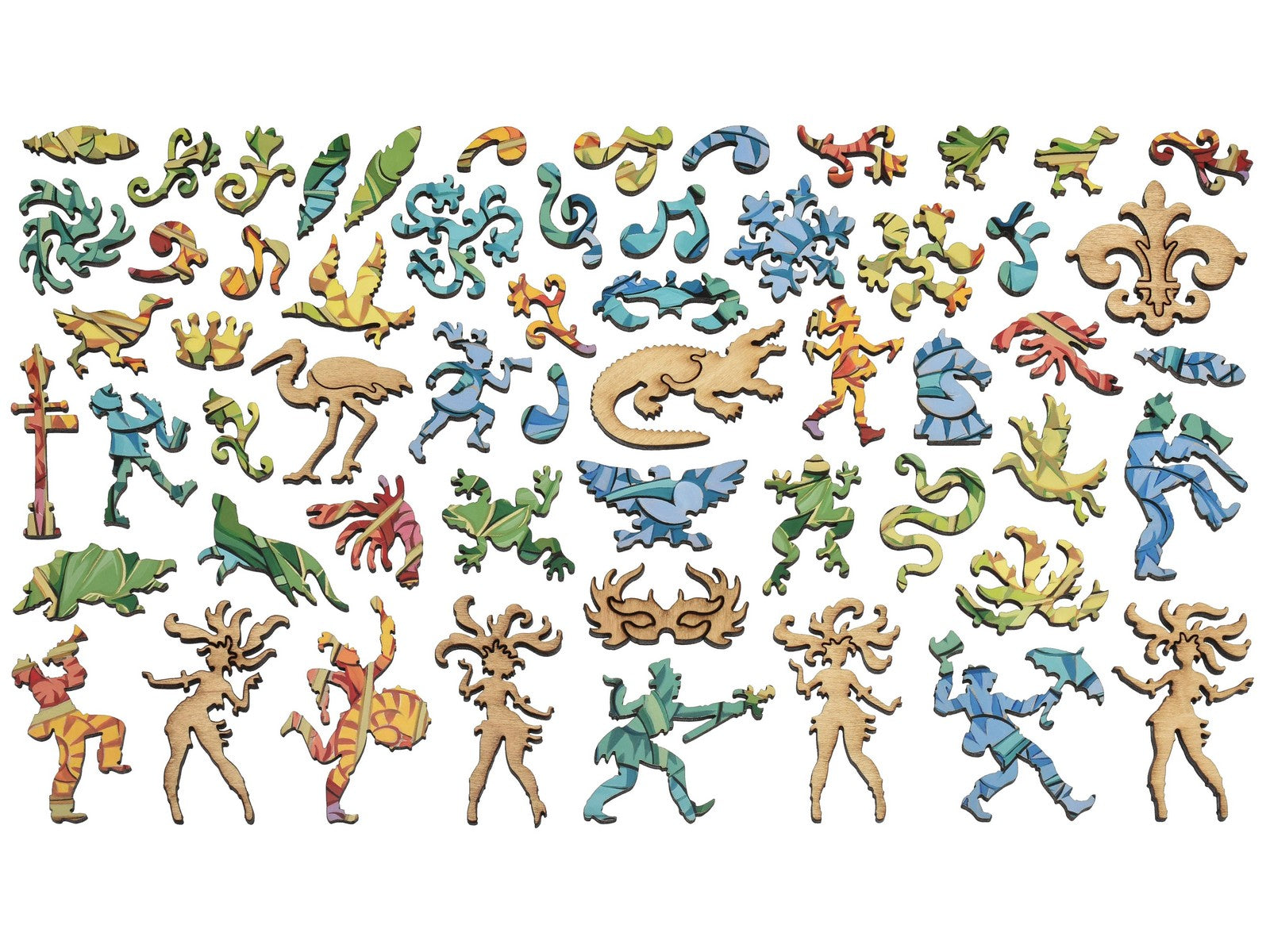 The whimsies that can be found in the puzzle Pinwheel Gator.