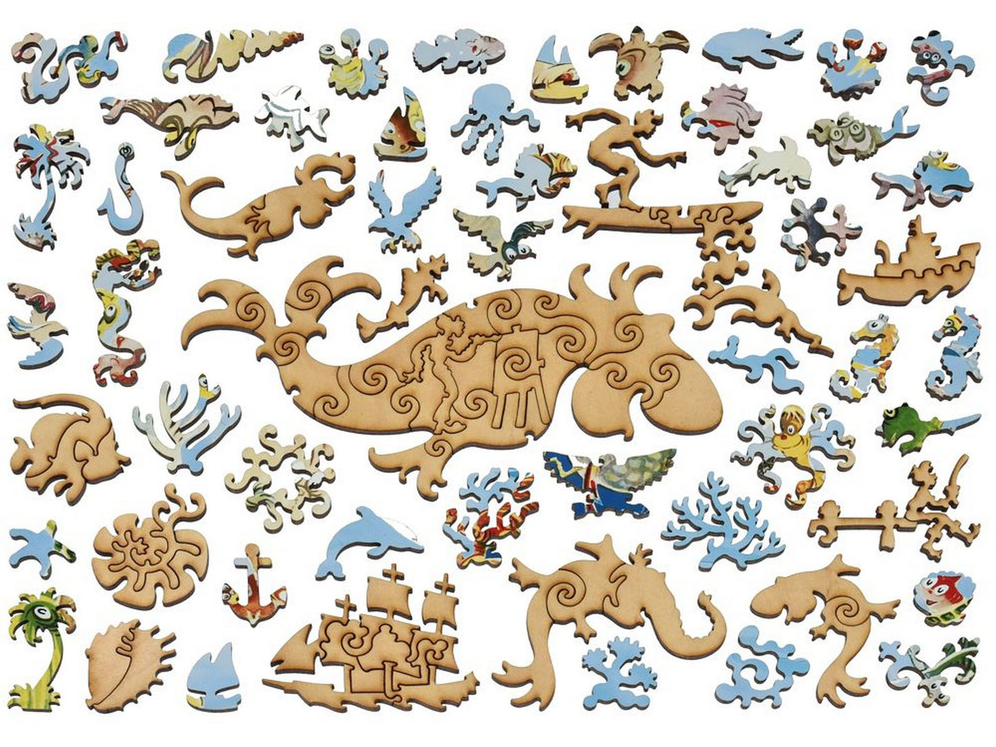The whimsies that can be found in the puzzle, A Plethora of Fish.