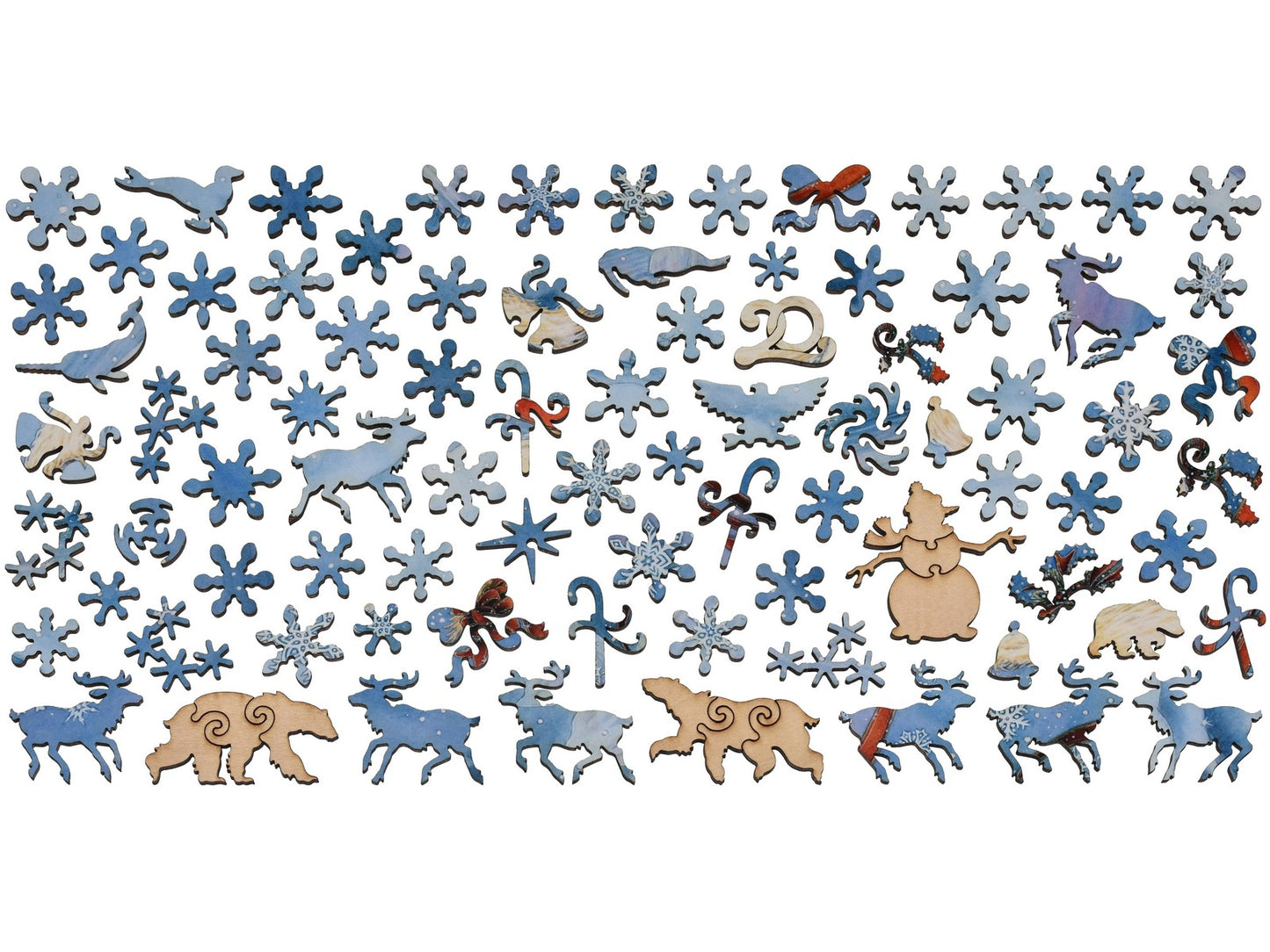 The whimsy pieces that can be found in the puzzle, Polar Ribbon Dance.