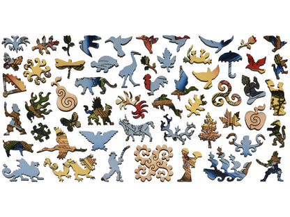 The whimsy pieces that can be found in the puzzle, Precincts of the Tenjin Shrine at Kameido.