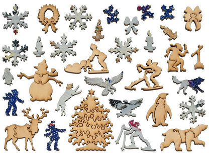 The whimsies that can be found in the puzzle, A Present for Santa.