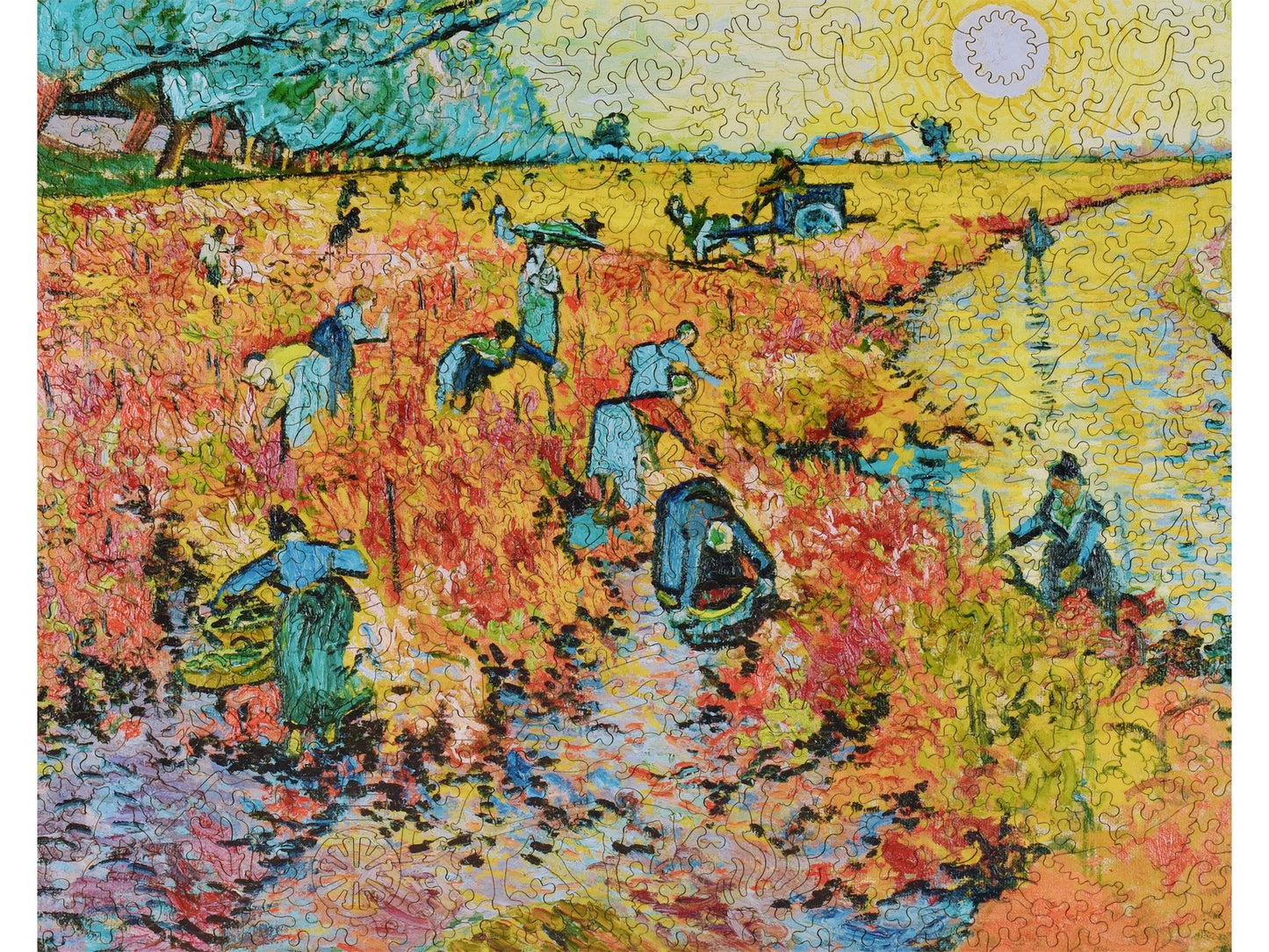 The front of the puzzle, Red Vineyard at Arles.