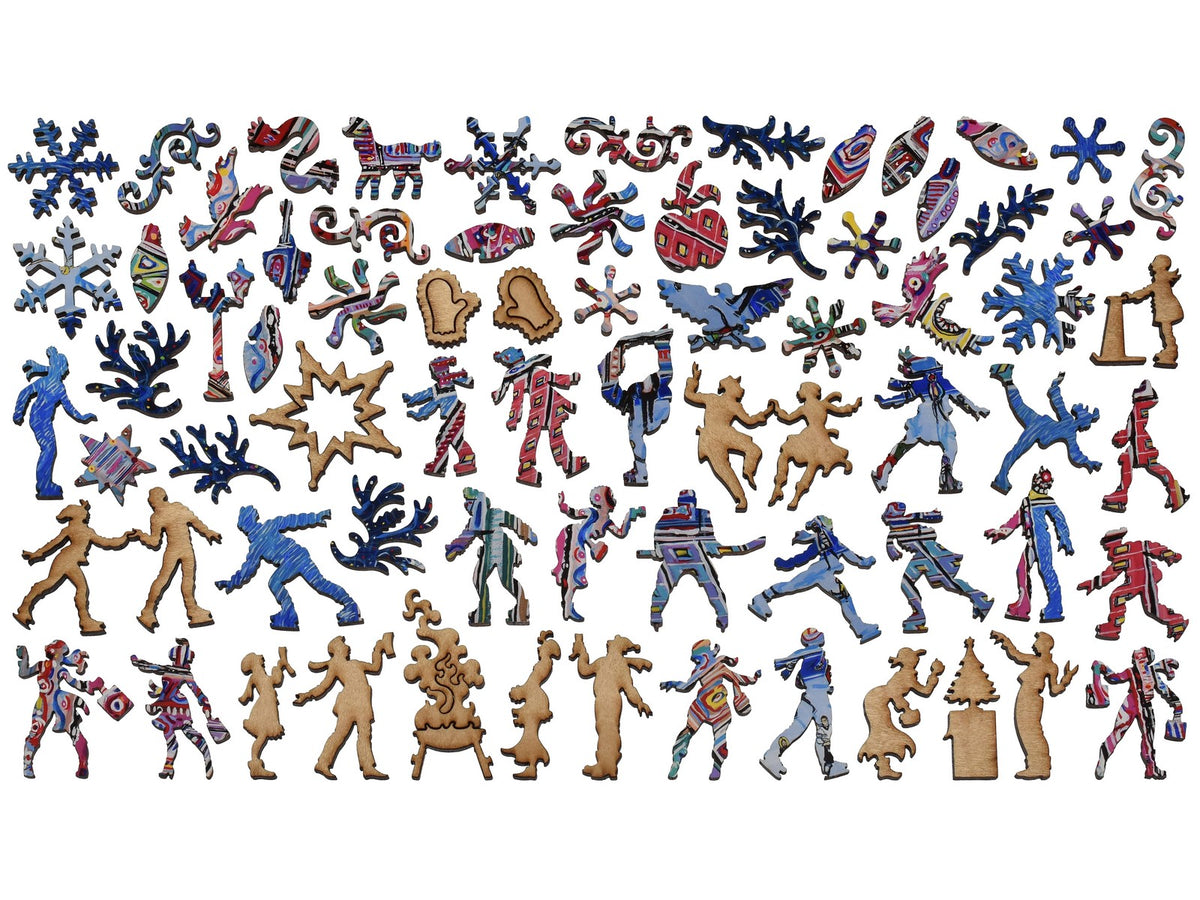 The whimsy pieces that can be found in the puzzle, Rockefeller Center.