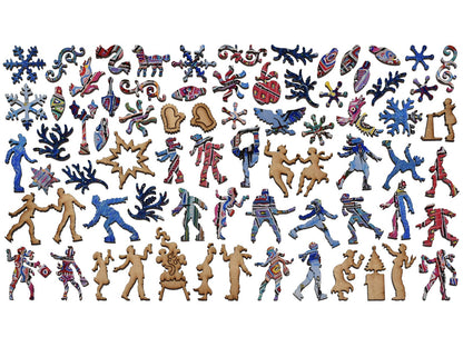 The whimsy pieces that can be found in the puzzle, Rockefeller Center.
