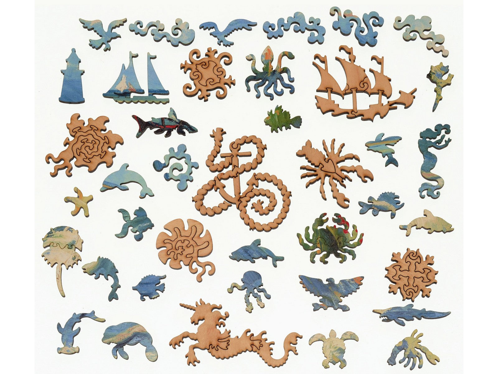 The whimsies that can be found in the puzzle, Seascape near Les Saintes Maries de la Mer.