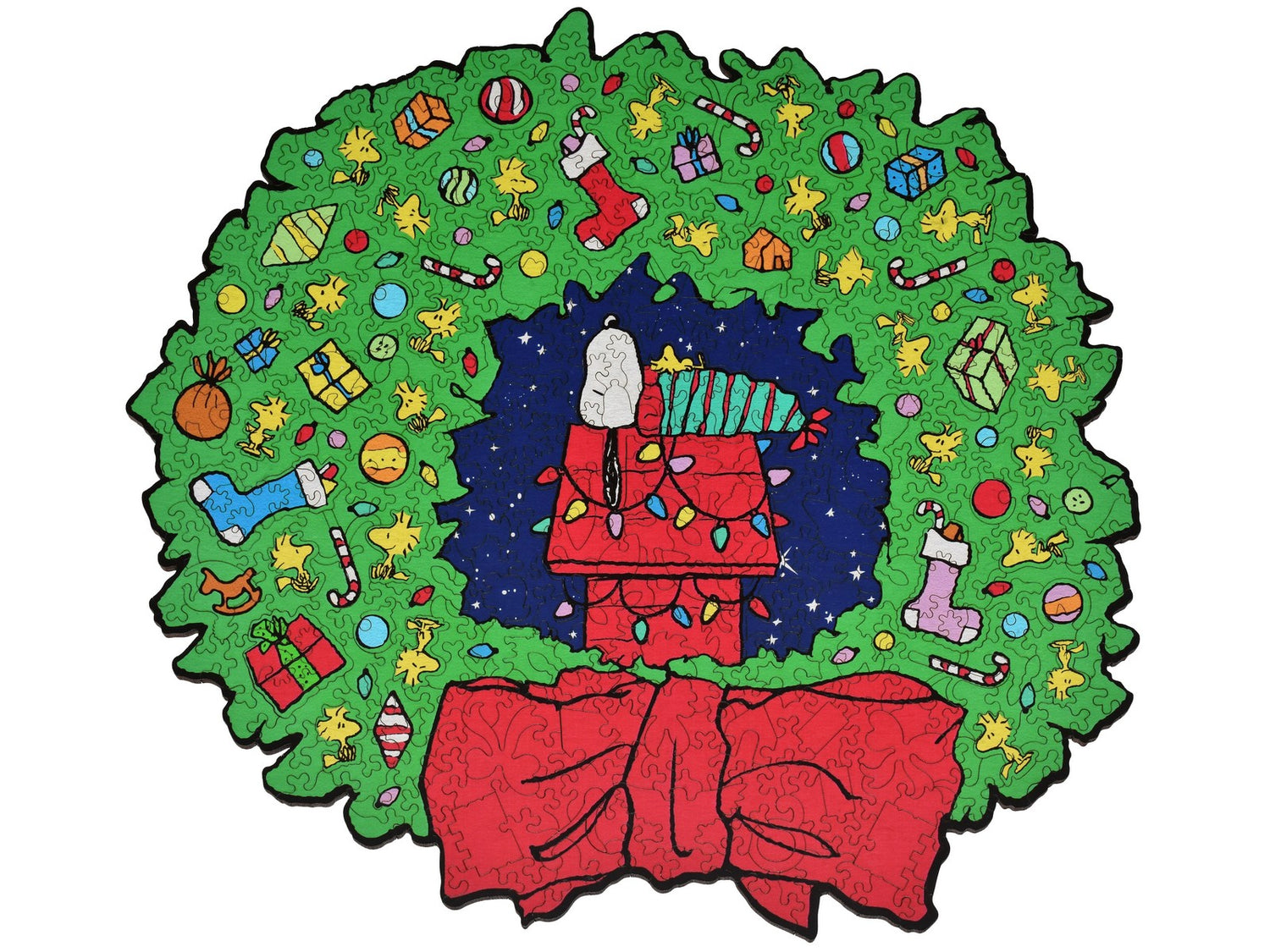 The front of the puzzle, Snoopy's Christmas Dream.