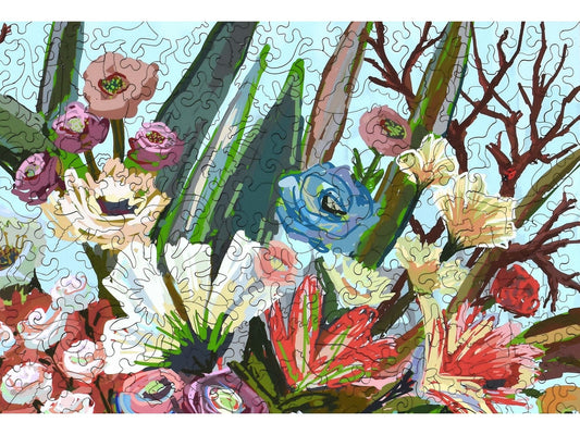 A closeup of the front of the puzzle, Social Graces.