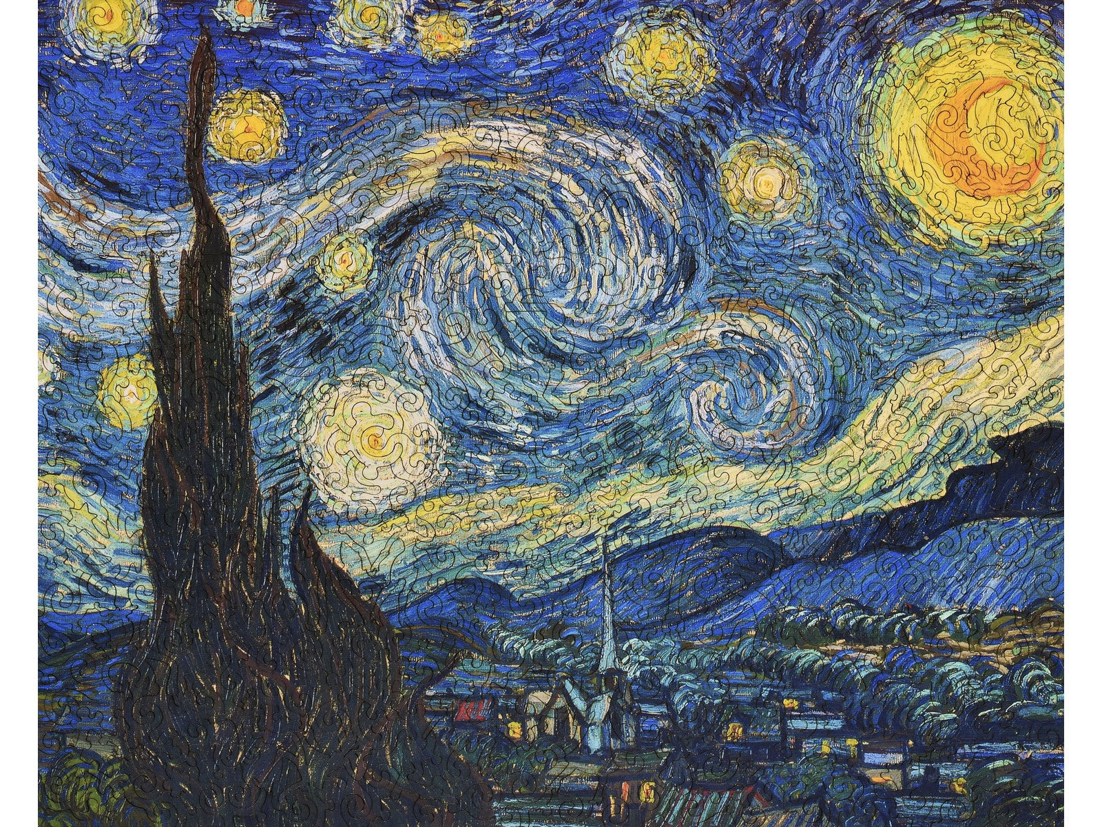 Liberty Puzzles - rompecabezas clásico de madera - La noche estrellada