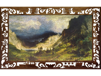 The front of the puzzle, Storm in the Rocky Mountains.
