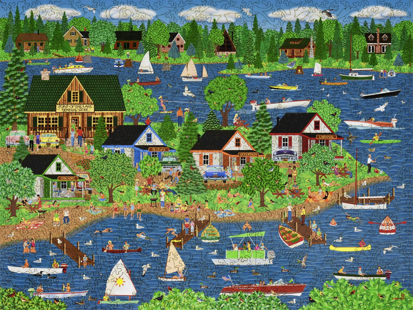 The front of the puzzle, Summer at the Lake.